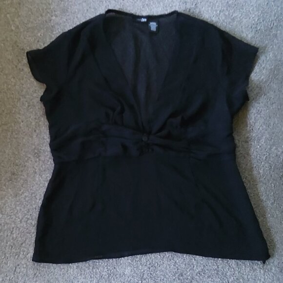 EAST 5TH BLACK SHEER TOP - Picture 1 of 4